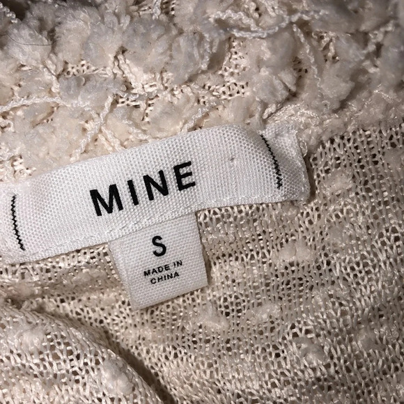 Mine size small ivory shaggy boho crop sweater - Picture 4 of 5